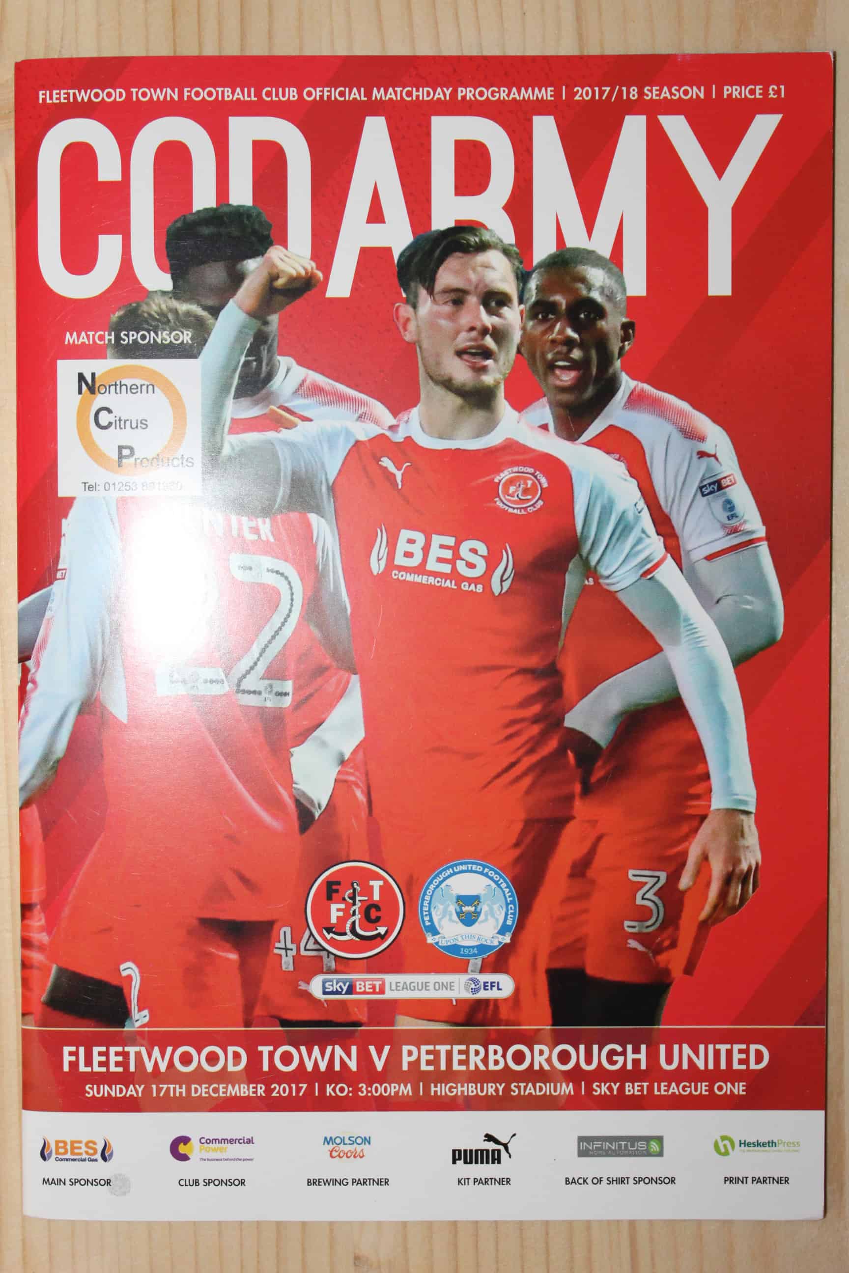 Fleetwood Town FC v Peterborough United FC